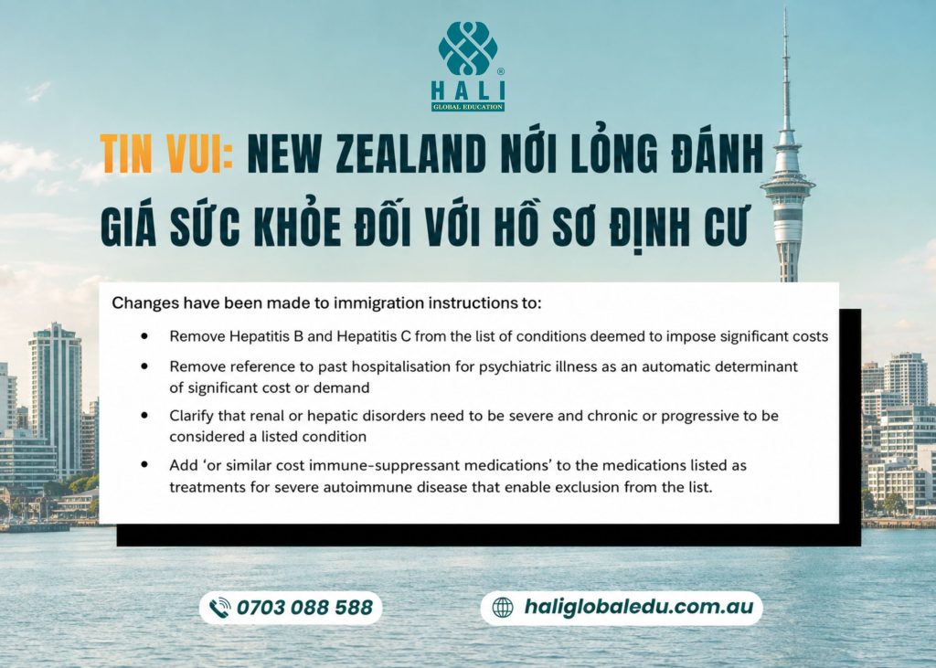 Định cư New Zealand 2026: Nới lỏng tiêu chuẩn sức khỏe cho Residence Visa